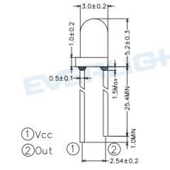 Everlight Ambient Light Sensor ALS-PDIC204-6C-H88/L378/TR1-4