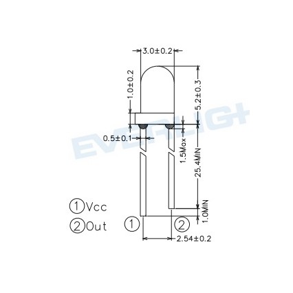 Everlight Ambient Light Sensor ALS-PDIC204-6C-H88/L378/TR1-4