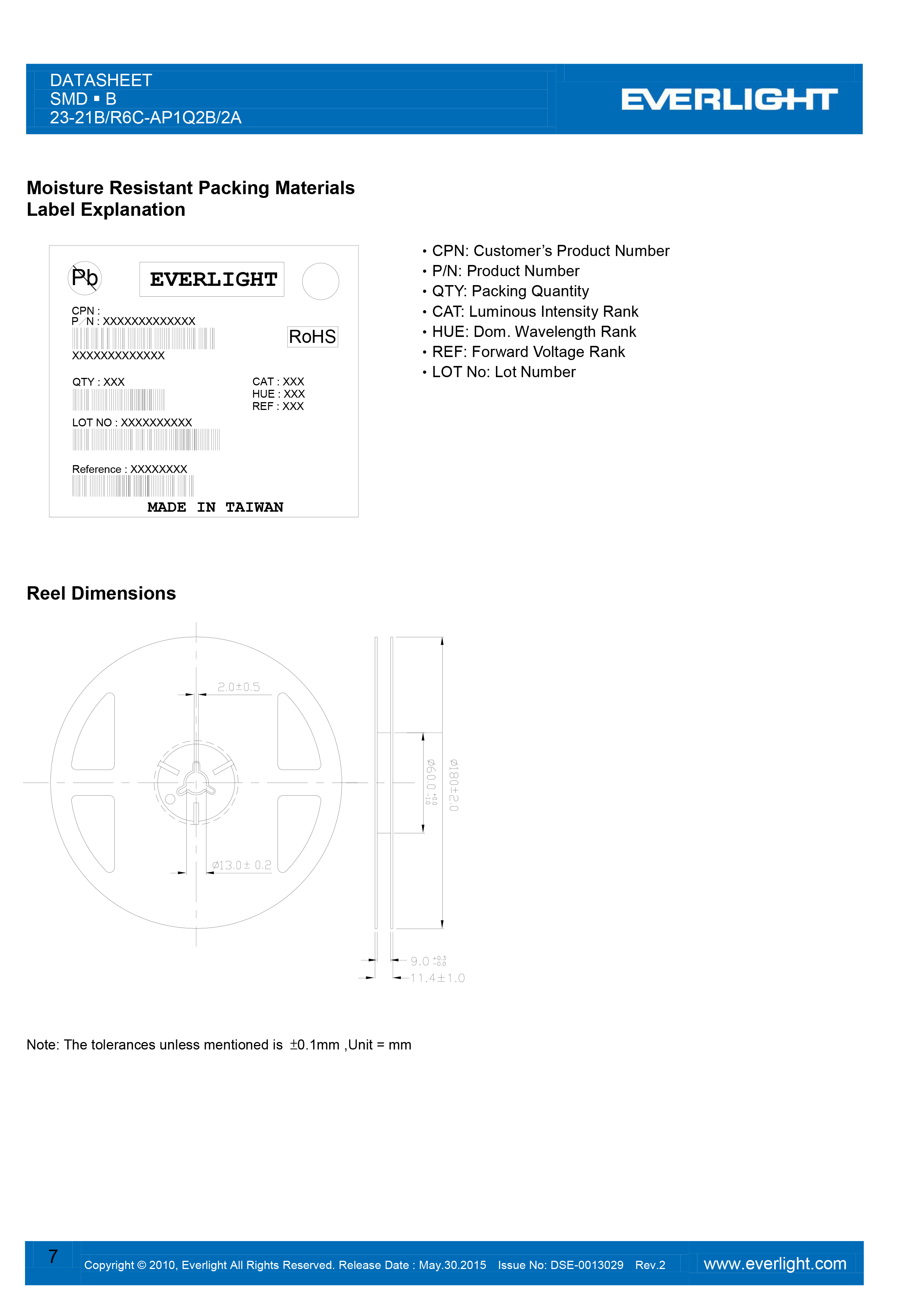 everlight led smd 23-21B-R6C-AP1Q2B-2A