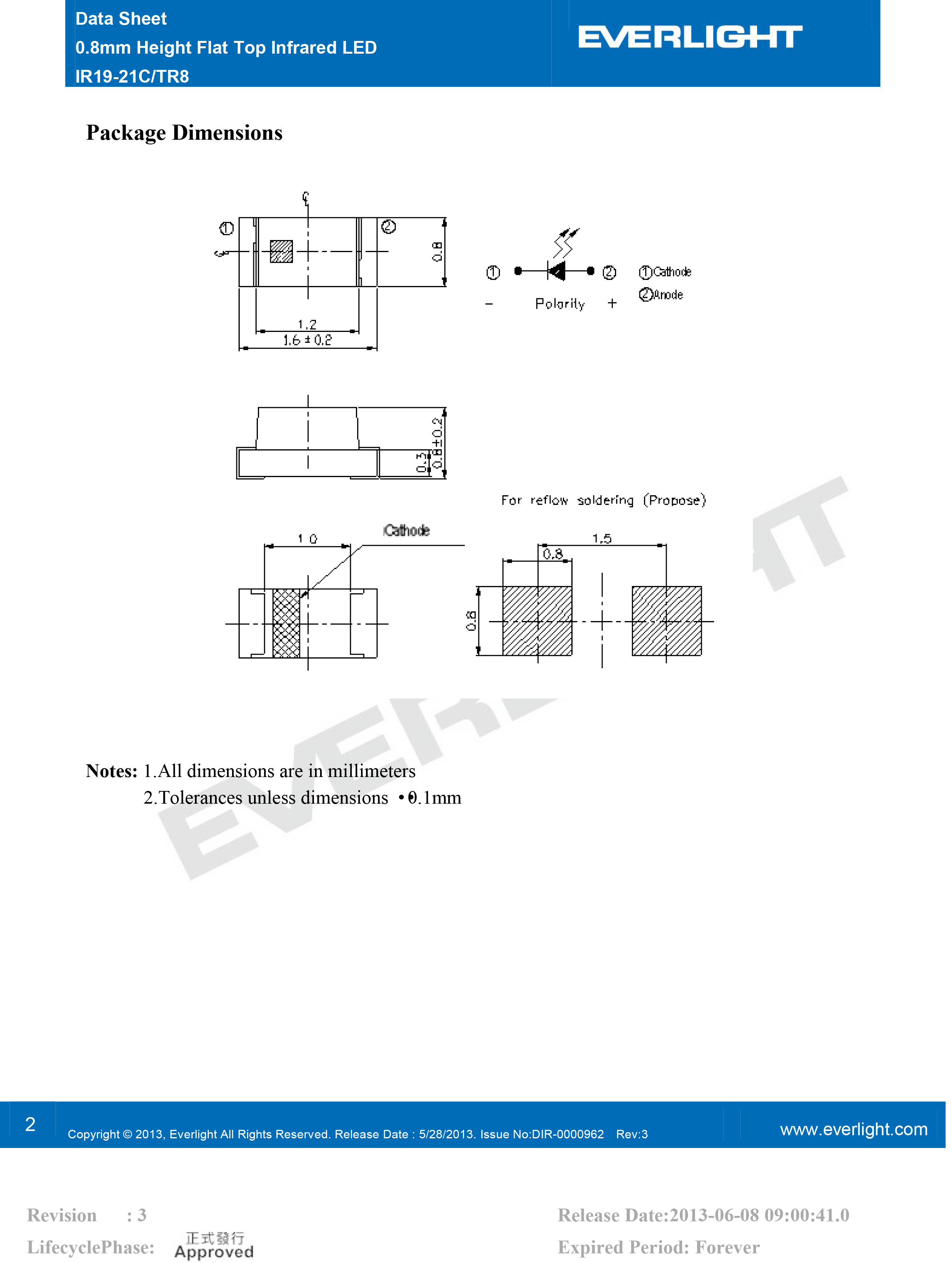 everlight smd 0603 IR Emitter IR19-21C-TR8