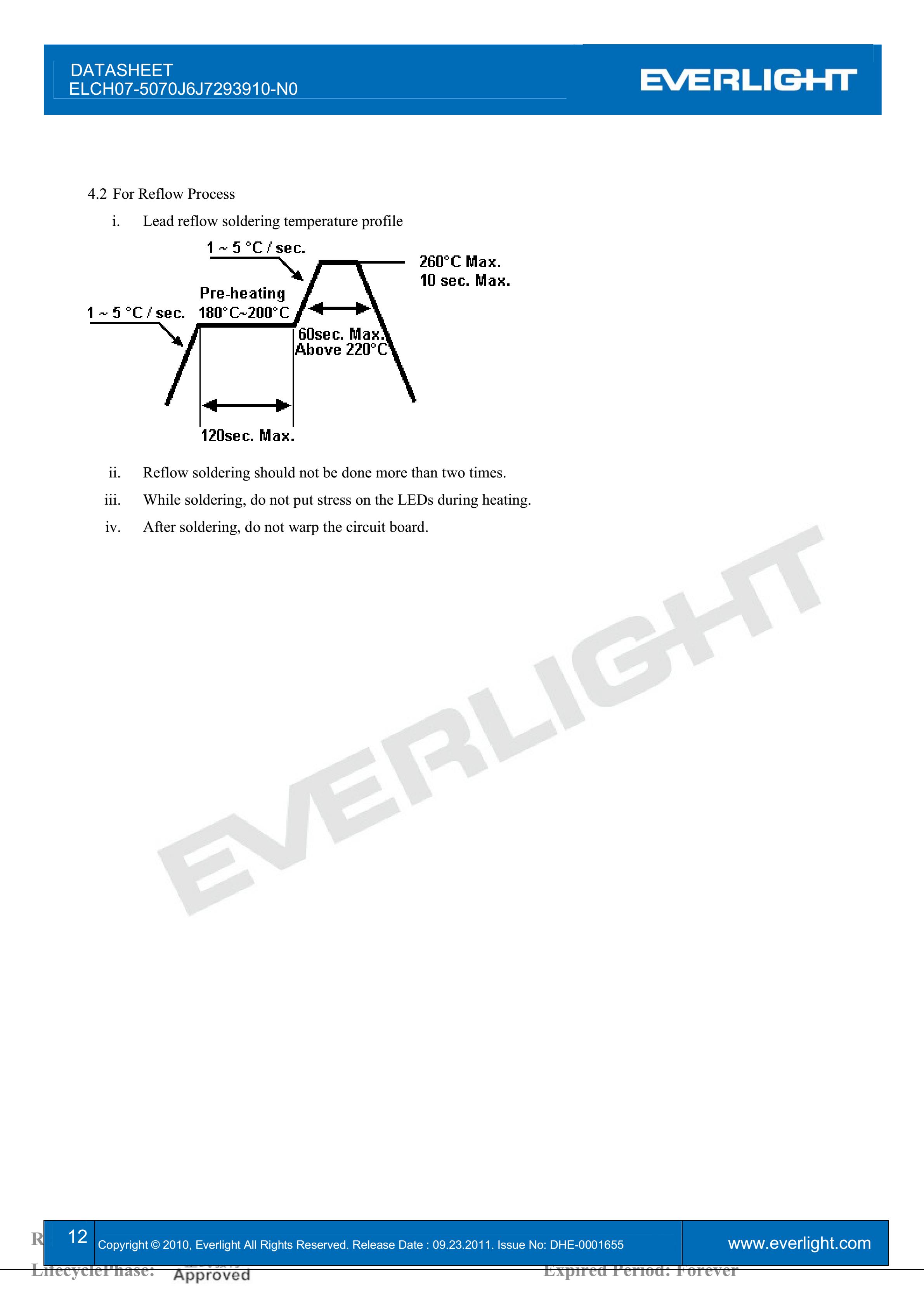 EVERLIGHT 2016 FLASH LED ELCH07-5070J6J7293910-N0 Datasheet