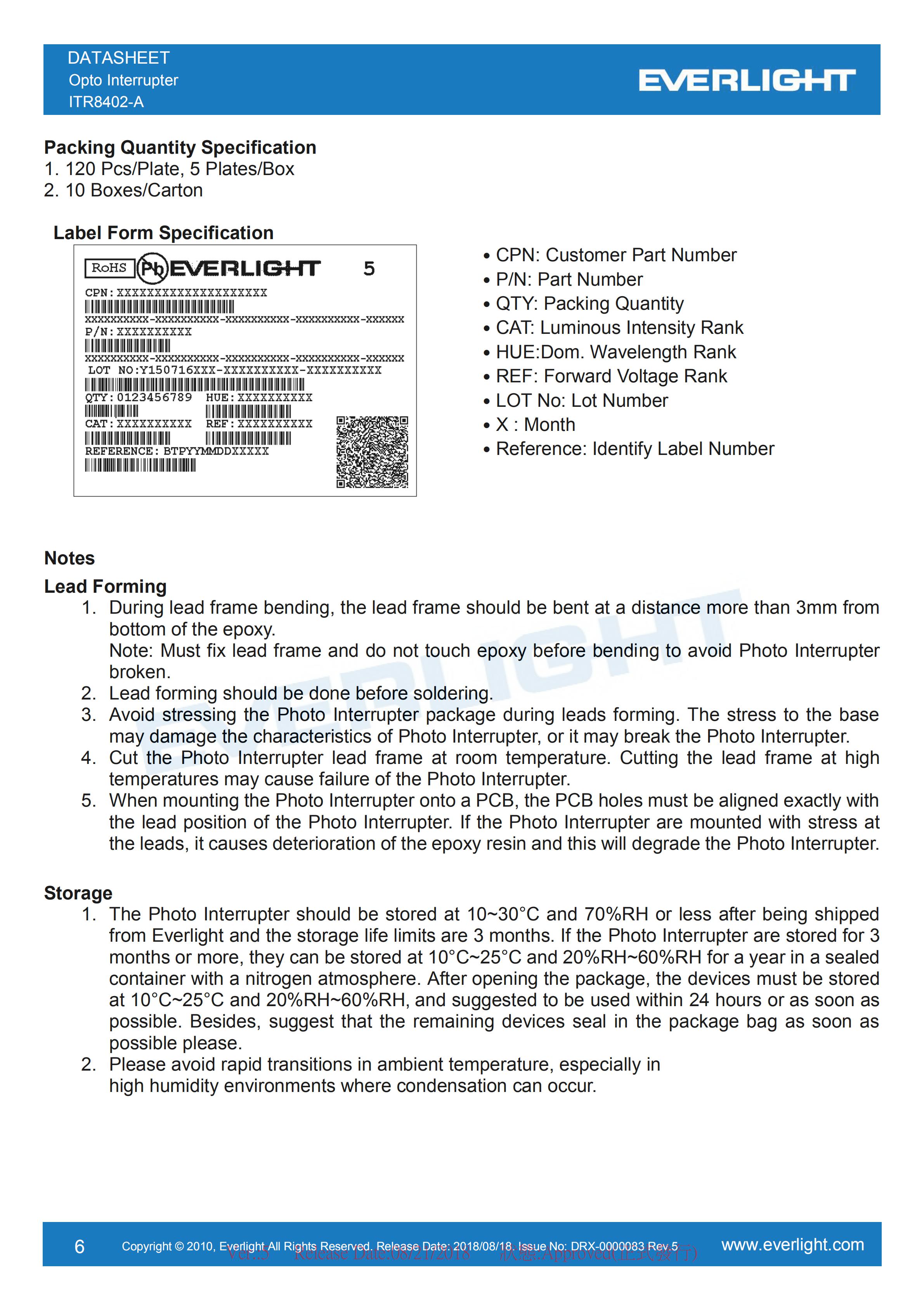 EVERLIGHT Optical Switch ITR8402-A Opto Interrupter