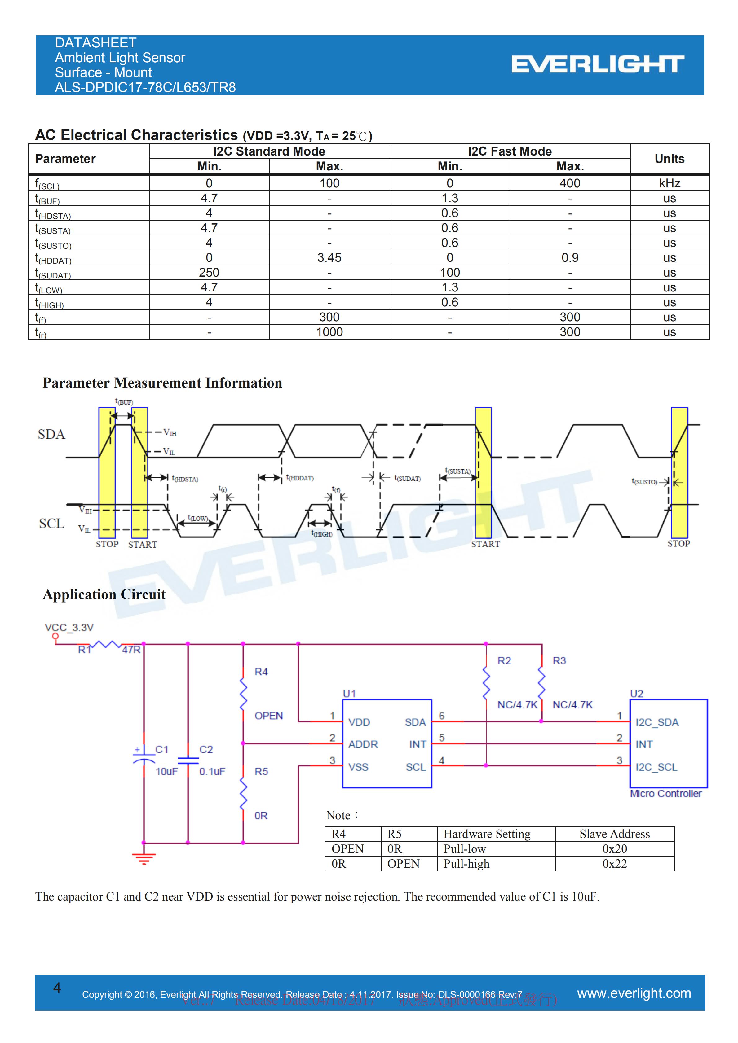 Everlight 0808 Ambient Light Sensor ALS-DPDIC17-78C/L653/TR8 Datasheet