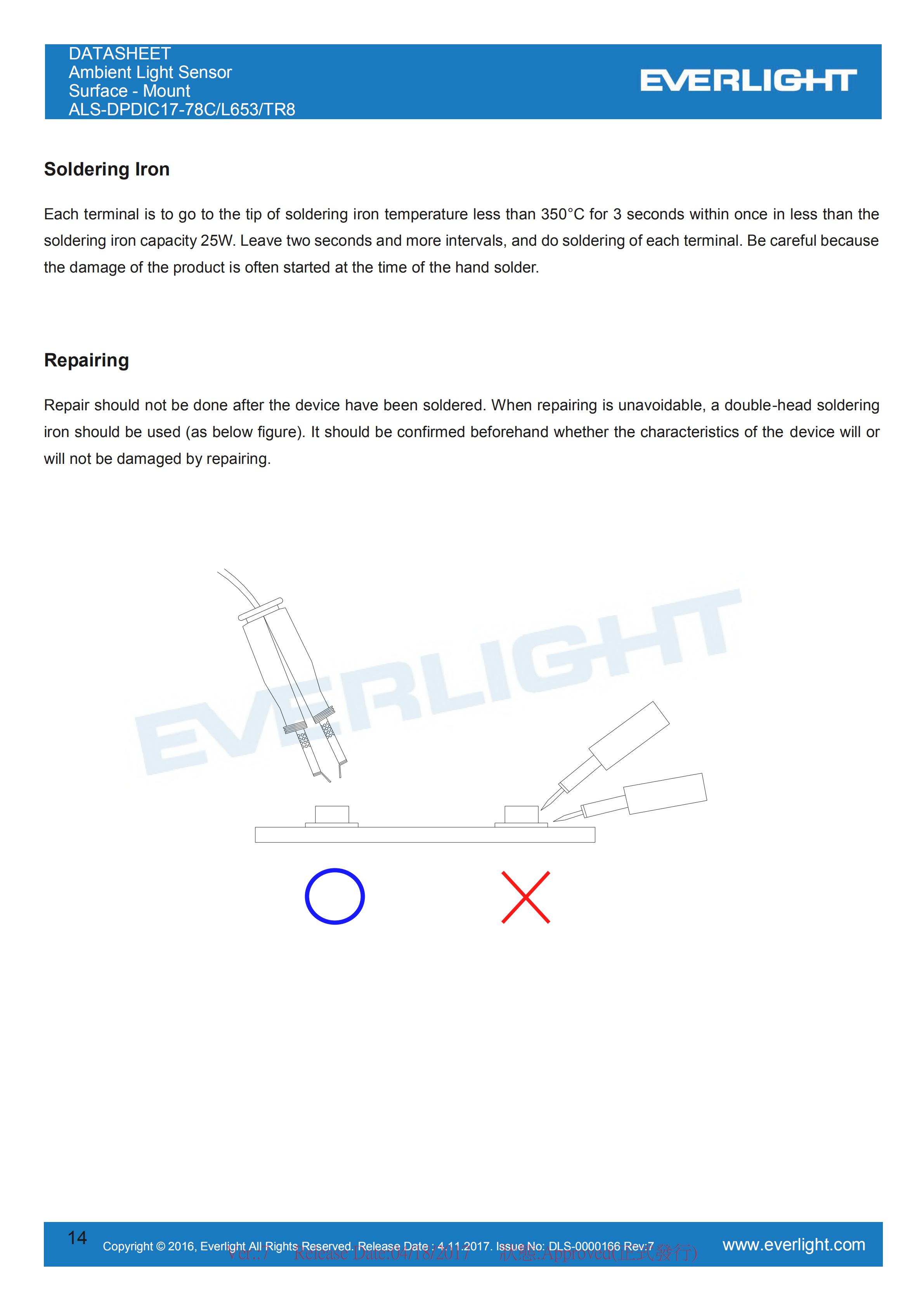 Everlight 0808 Ambient Light Sensor ALS-DPDIC17-78C/L653/TR8 Datasheet