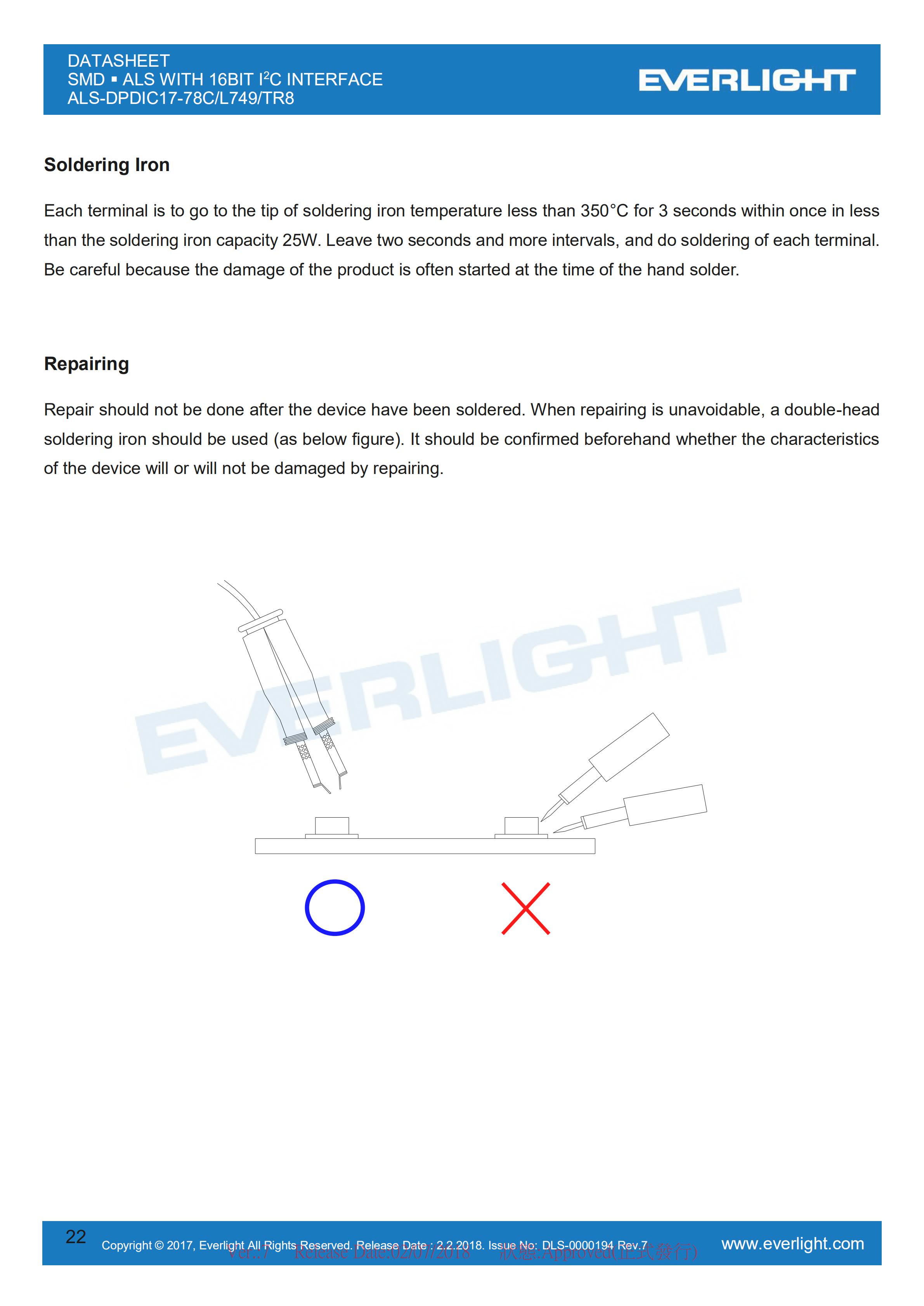Everlight 0808 Ambient Light Sensor ALS-DPDIC17-78C/L749/TR8 Datasheet
